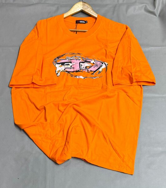 T-shirt orange homme