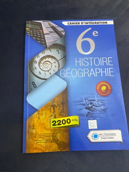Cahier d'Histoire Géographie 6e