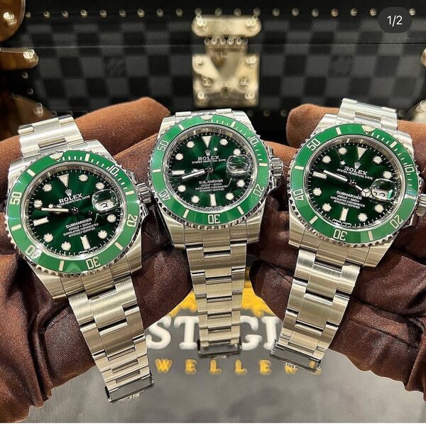 Montre de luxe verte Rolex