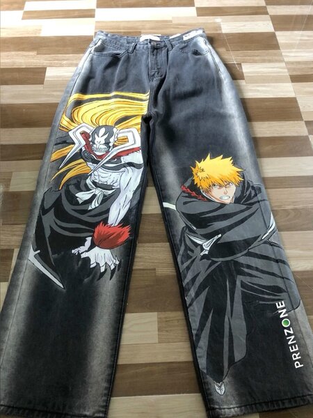 Jeans personnalisés One Piece, Bleu