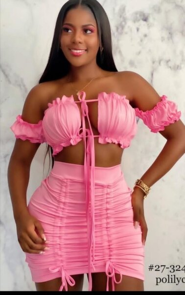 Ensemble sexy froncé femme