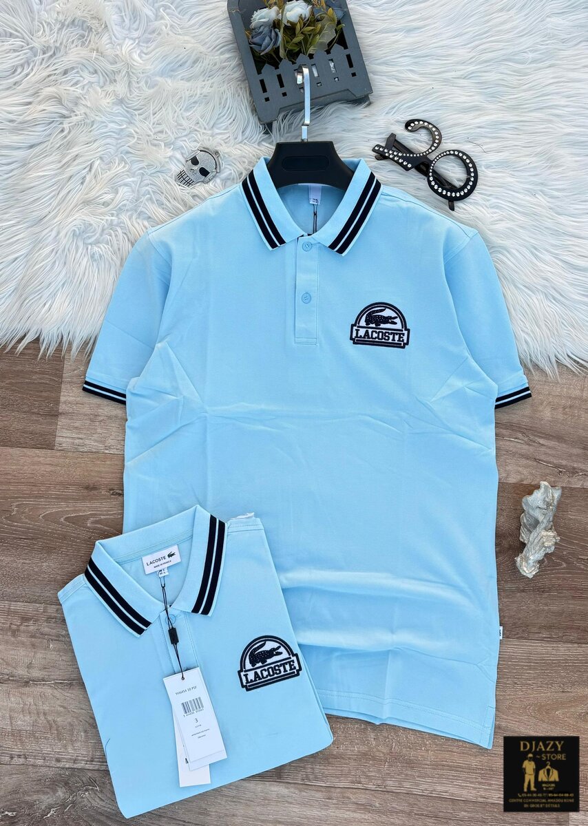 Polo Homme Bleu Élégant