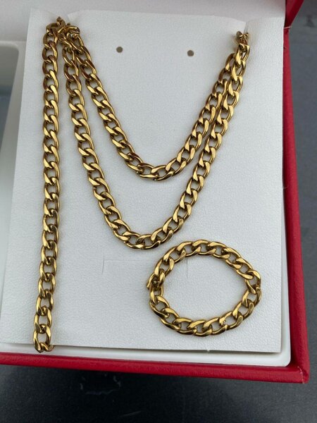 Ensemble Collier et Bracelet Or