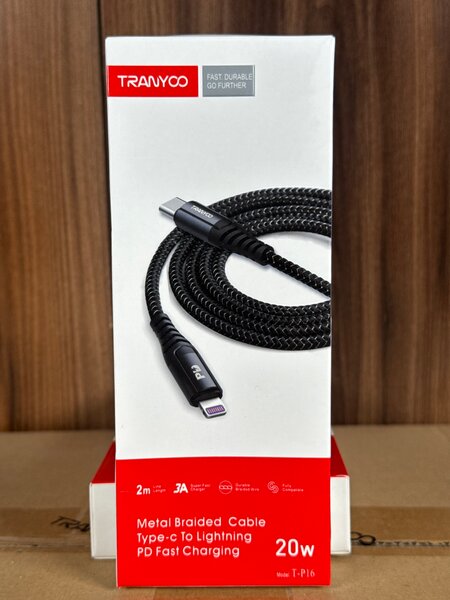 Câble TRANYOO Type-C Lightning 2m
