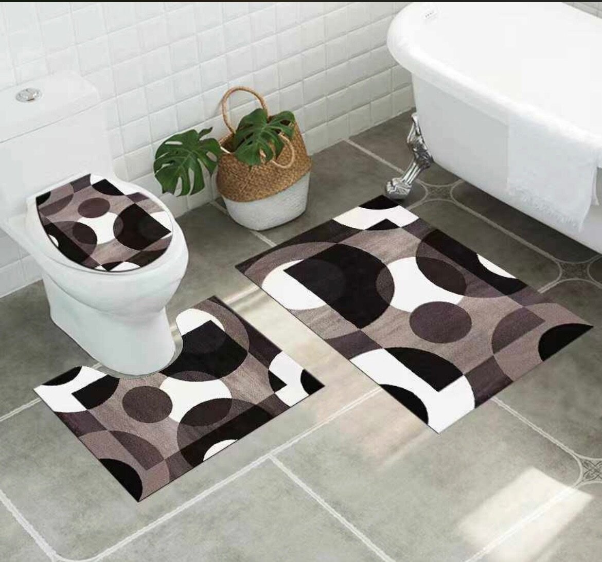 3 in 1 bathroom mat