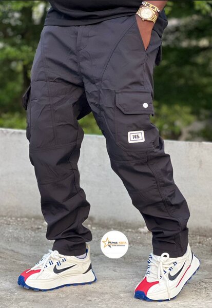 Pantalon cargo noir pour hommes