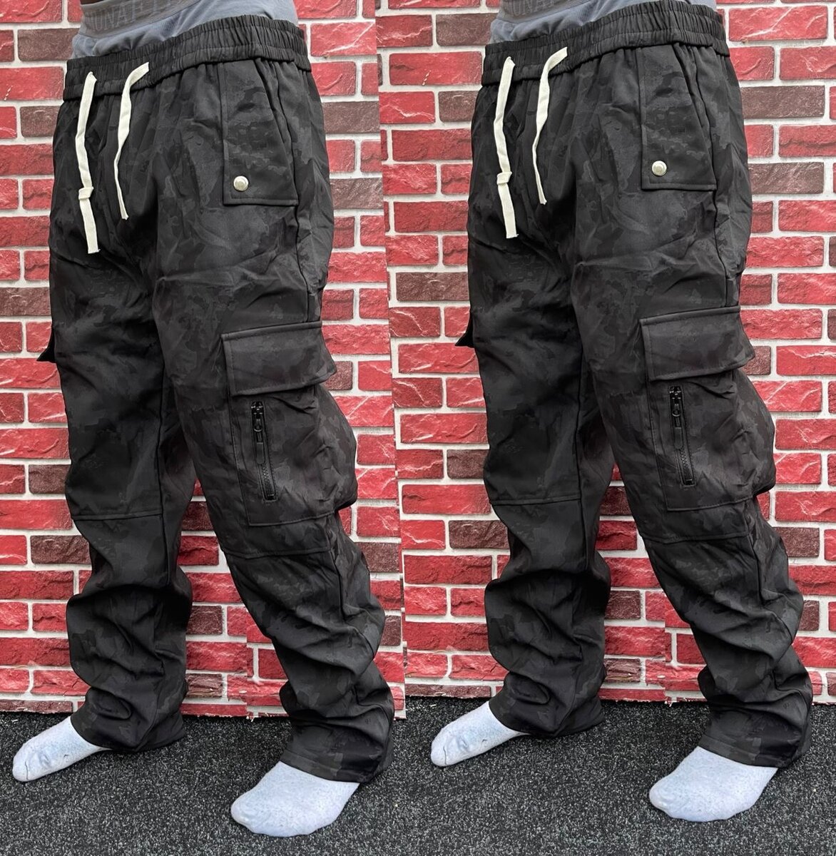 Pantalons cargo mode camouflage