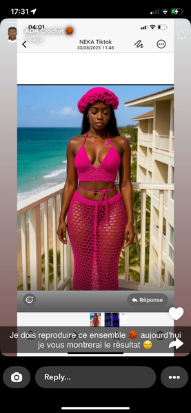 Colorful Crochet Beach Set