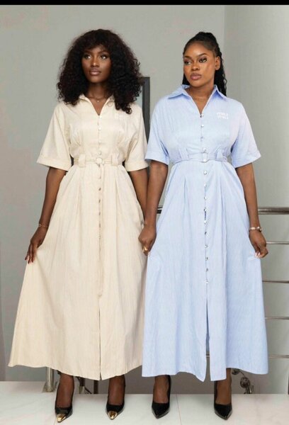 Robe longue en jean pour femme