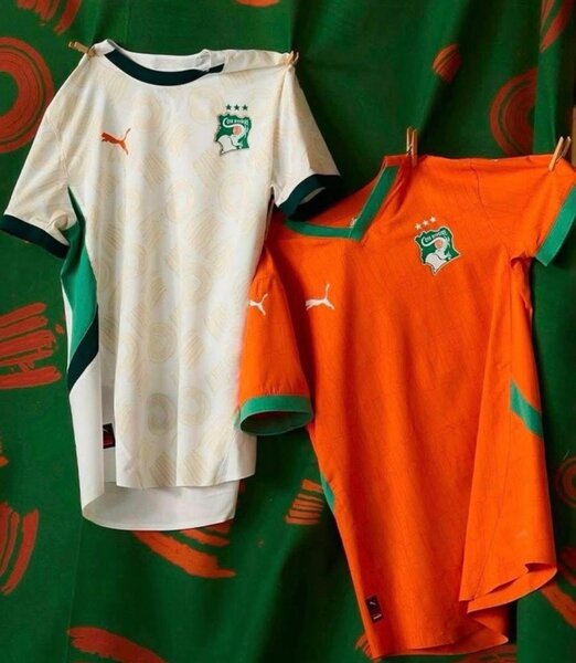 Maillot de football Côte d'Ivoire et Maroc