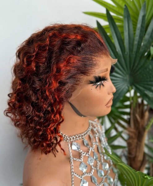 Perruque Bouclée Ombre Naturelle