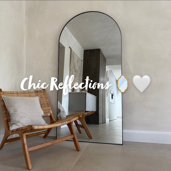Full body length arch mirror