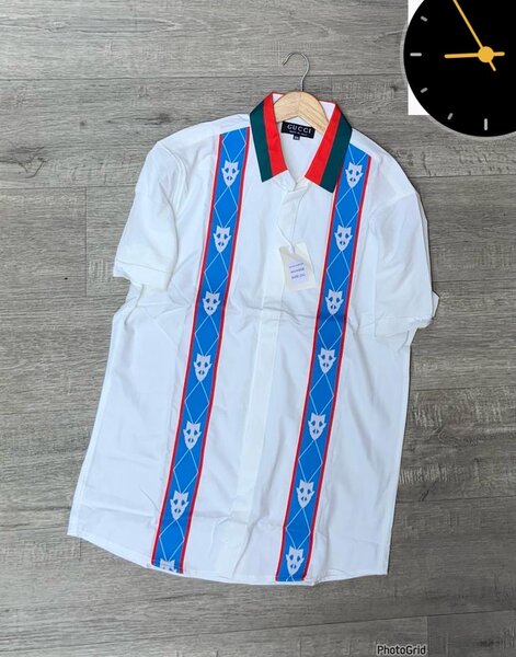 Chemise homme avec col et motifs