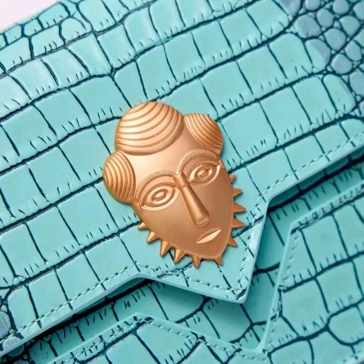 Sac à main en cuir bleu sarcelle