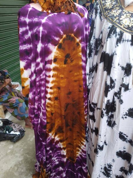 Robes africaine tie-dye pour femme