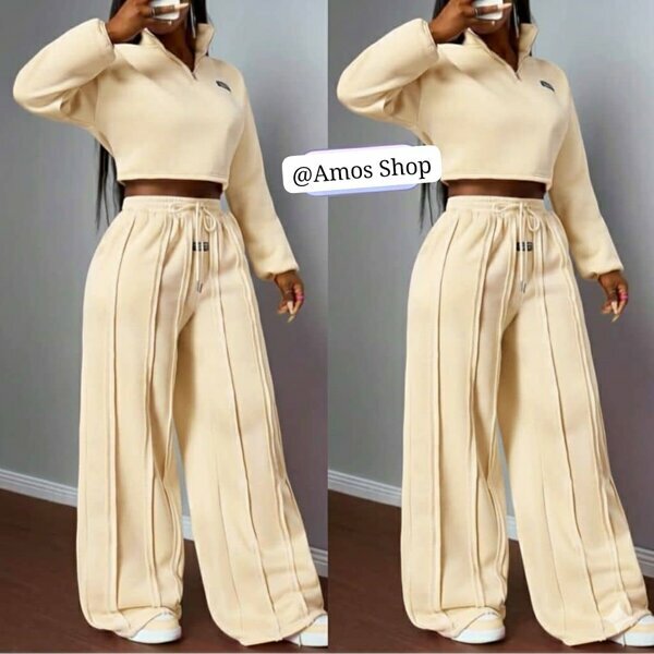 Ensemble jogging beige femme