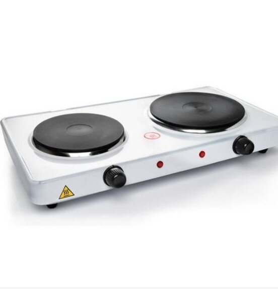 Professional 2 burner hot plate - 2000w - 2500w- Black/White