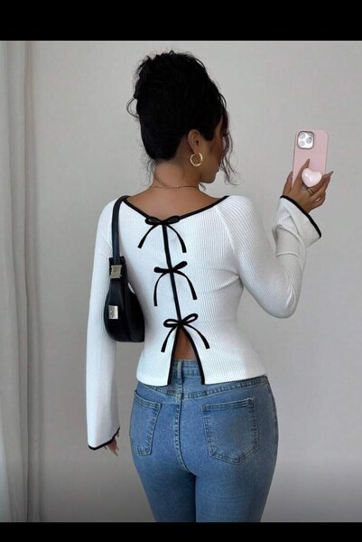 Haut élégant en tricot blanc