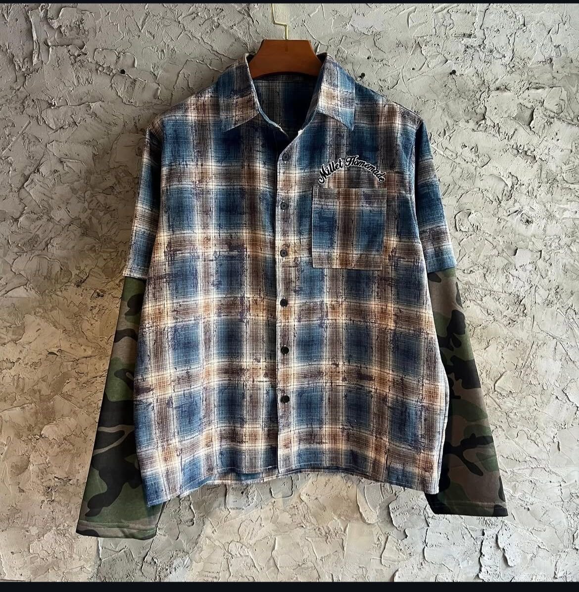 Chemise à carreaux mixte