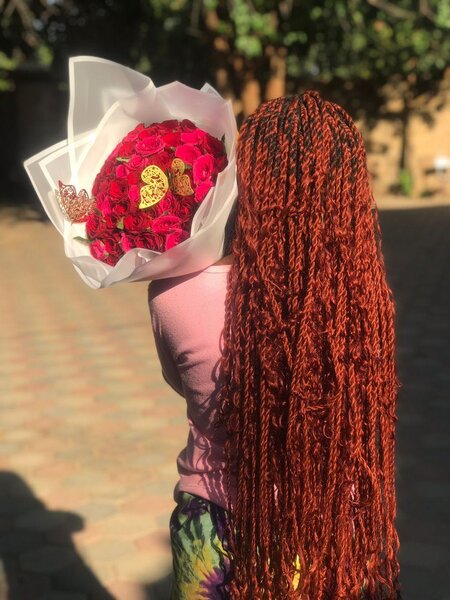 60 stem mixed red and pink bouquet