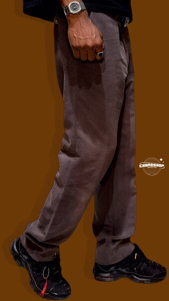 Pantalons en velours marron