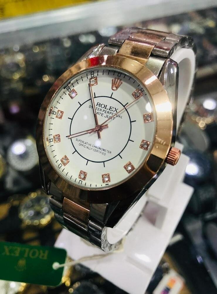 Men's Rolex Stailless Steel chain strap watch