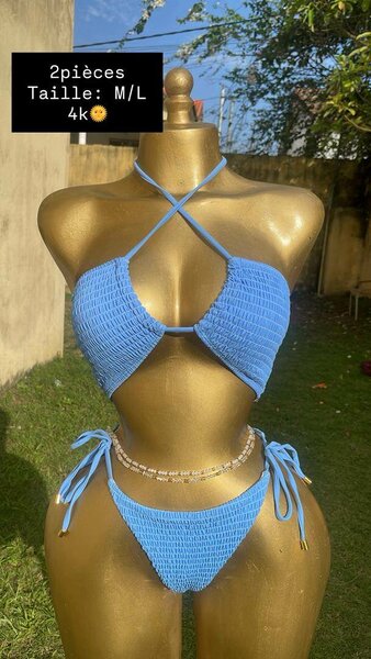 Bikini bleu 2 pièces Shein