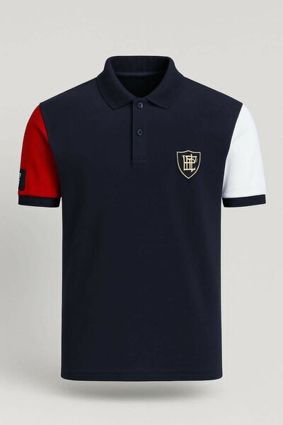 Polo tricolore élégant