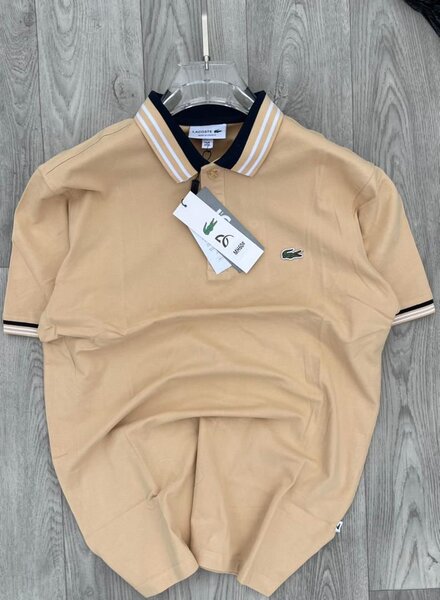 Polo Lacoste Beige Classique Homme