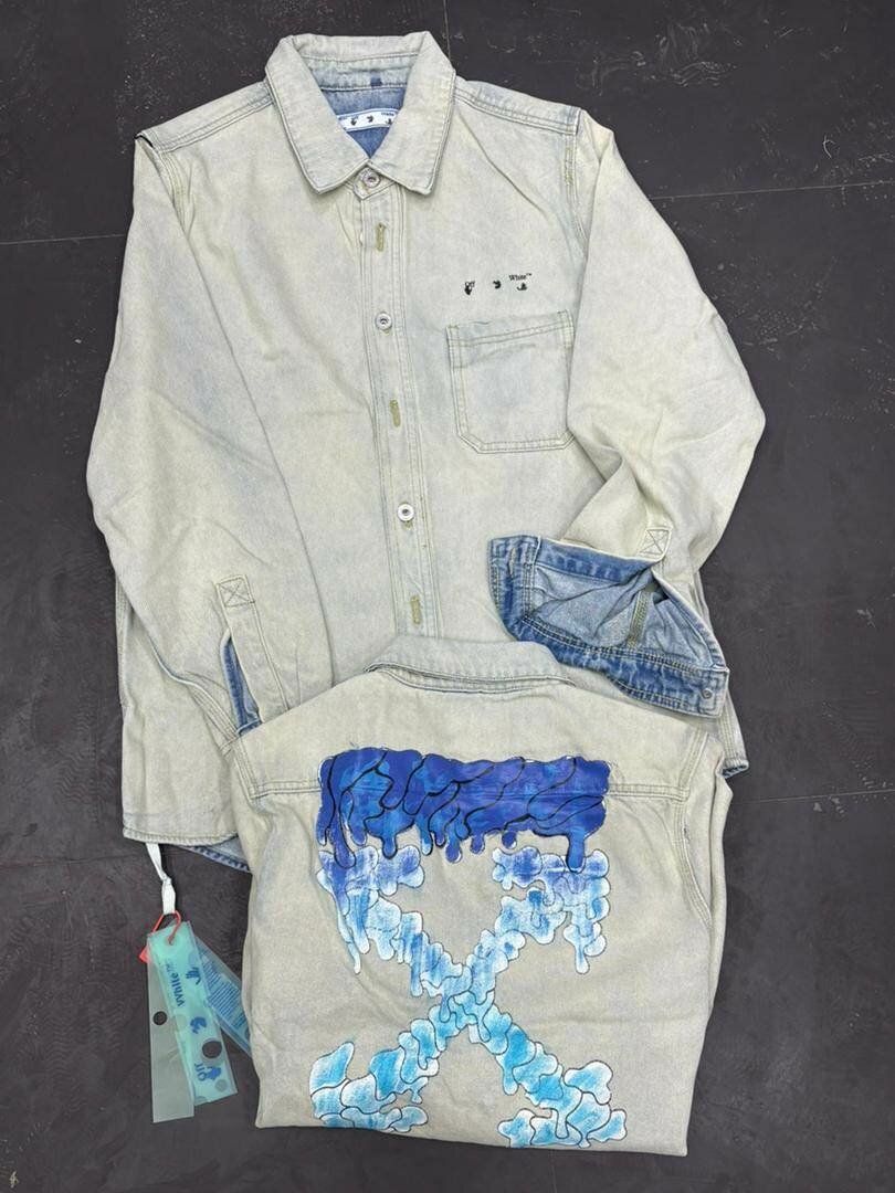 Chemise en jean imprimée