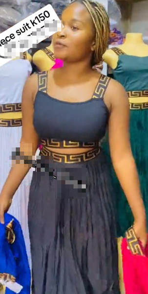 Women's 2-piece suit, top and long skirt