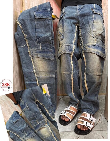 Jeans homme déchirés et délavés