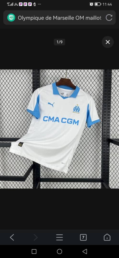 Maillot Olympique de Marseille