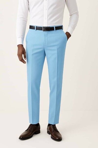 Pantalon Slim Fit Bleu Homme