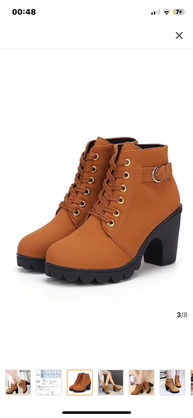 Bottines à talons marron