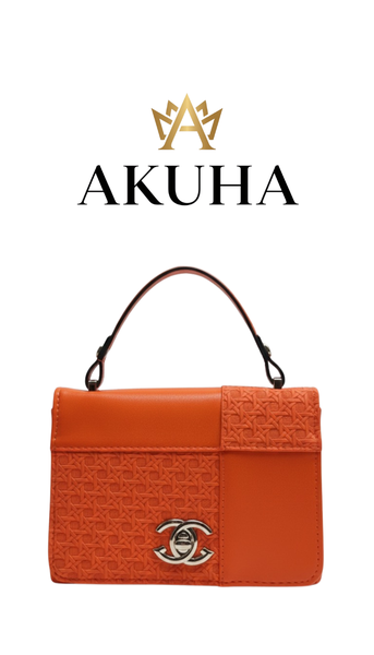 Sac à main en cuir orange