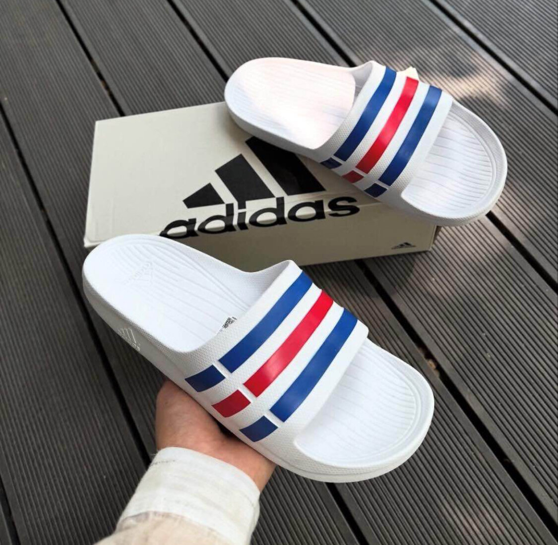 Adidas Slide Blanche Homme