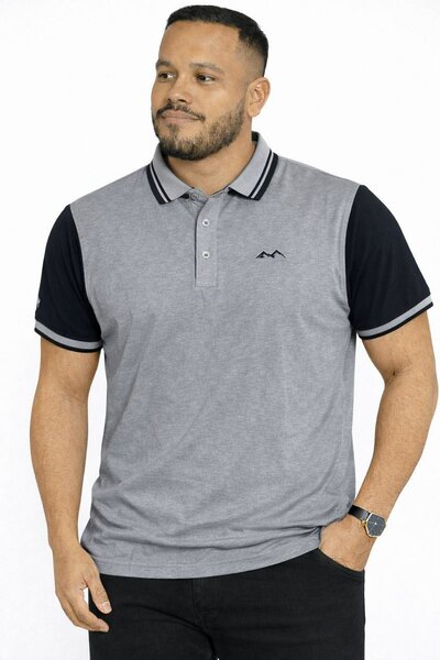 Polo homme gris et noir