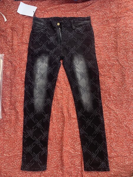 Jeans homme noir déchiré en denim