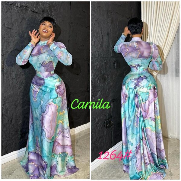 Robe longue imprimée élégante