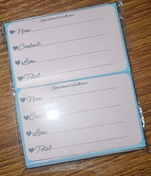 Étiquettes de livraisons