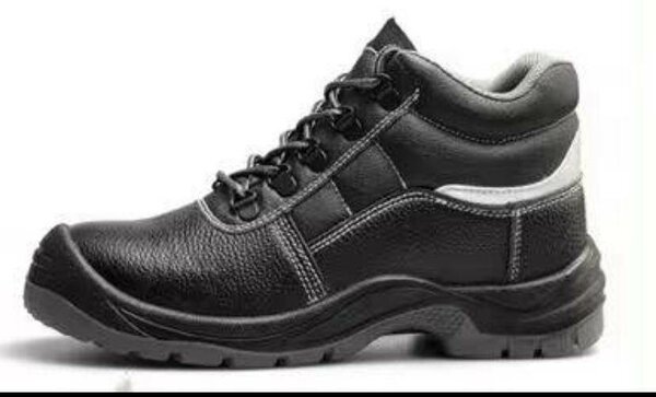 Chaussures de sécurité homme en cuir noir