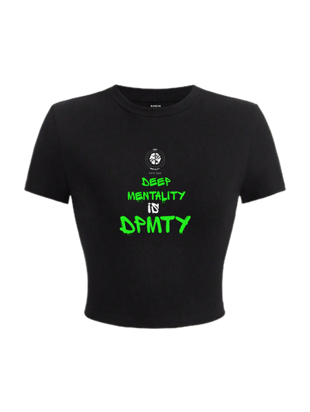 T-shirt noir graphique femme