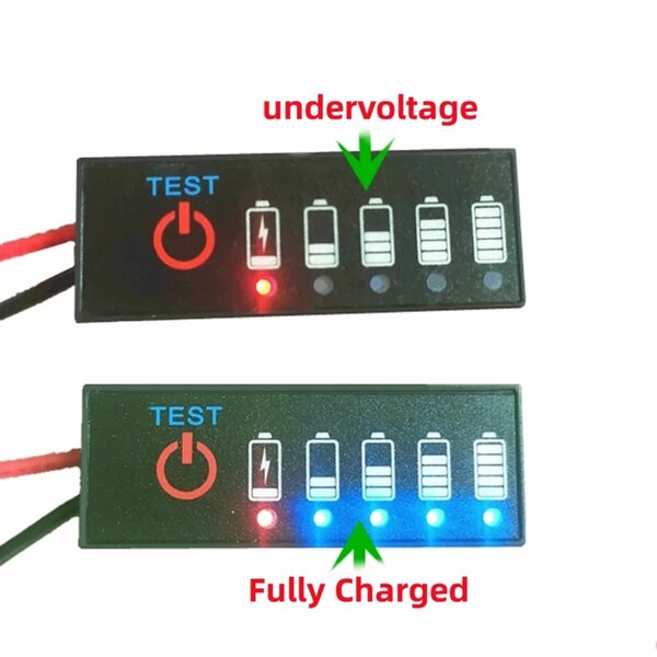 Battery Charging And Use Level Indicator
