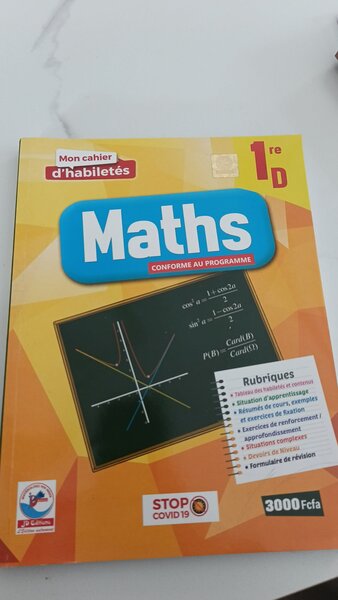 Cahier Maths 1ère D