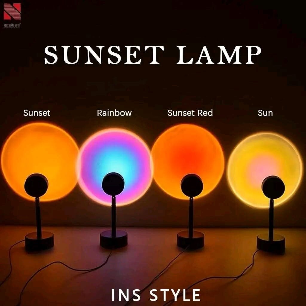 Lampe Coucher de Soleil Moderne Multicolore