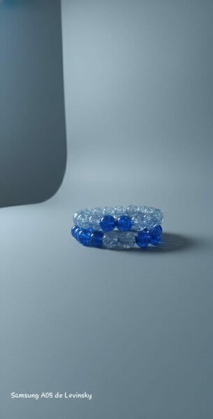Bracelets  bleu et transparent