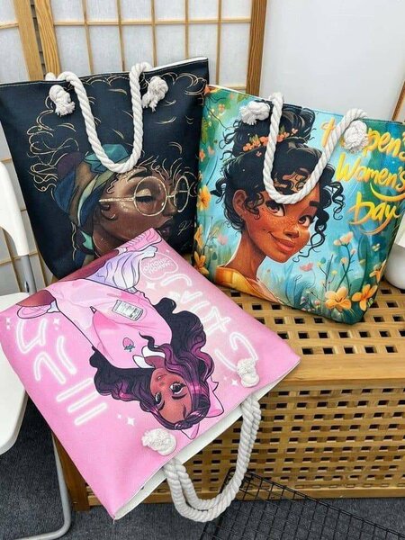 Sac cabas en toile artistique