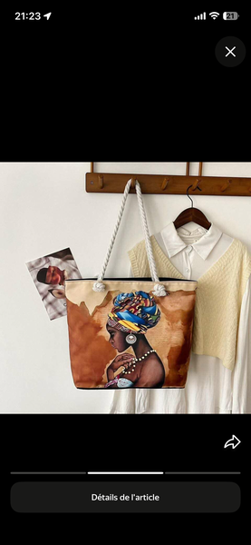 Sac cabas femme imprimé artistique