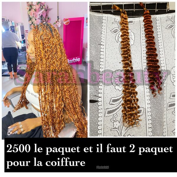 Extensions bouclées pour coiffure